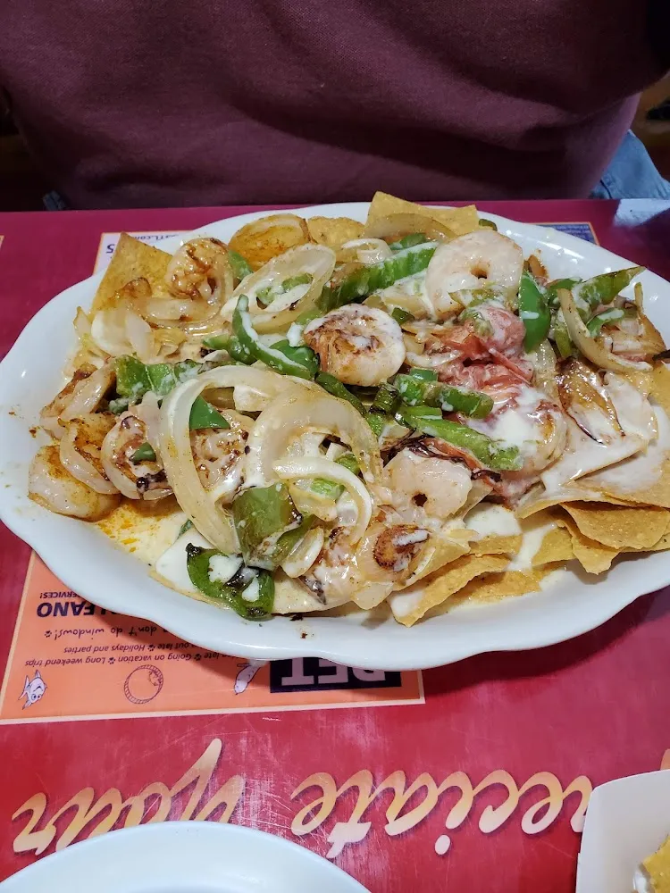 Shrimp Nachos with Cheese